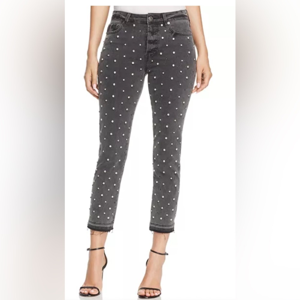 Pistola Gray Skinny Jeans Diamond Dust Crystals